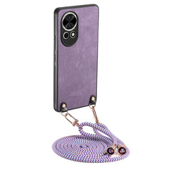 For Huawei nova 13 5G Retro Leather Phone Back Cover with Adjustable Strap