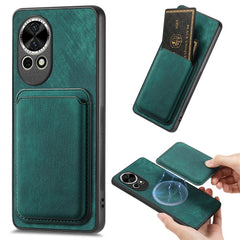For Huawei nova 13 5G Case Compatible with MagSafe Leather Back Cover with Detachable Card Holder