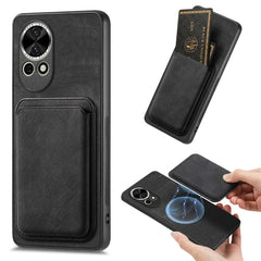 For Huawei nova 13 5G Case Compatible with MagSafe Leather Back Cover with Detachable Card Holder