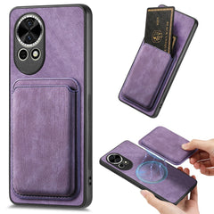 For Huawei nova 13 5G Case Compatible with MagSafe Leather Back Cover with Detachable Card Holder