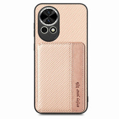 For Huawei nova 13 5G Case RFID Blocking Carbon Fiber Leather Phone Back Cover with Card Holder