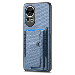 For Huawei nova 13 5G Case with Card Holder Kickstand Fiber Pattern Leather Back Cover
