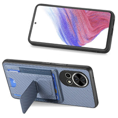 For Huawei nova 13 5G Case with Card Holder Kickstand Fiber Pattern Leather Back Cover