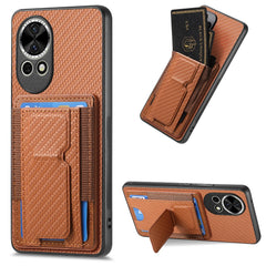 For Huawei nova 13 5G Case with Card Holder Kickstand Fiber Pattern Leather Back Cover