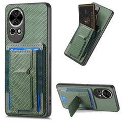 For Huawei nova 13 5G Case with Card Holder Kickstand Fiber Pattern Leather Back Cover