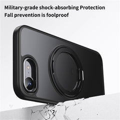 For iPhone 16e Case Rotating Kickstand PC + TPU Skin-Feel Phone Cove - TechGearPal