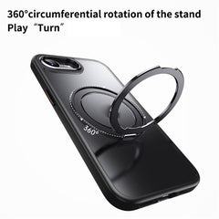 For iPhone 16e Case Rotating Kickstand PC + TPU Skin-Feel Phone Cove - TechGearPal