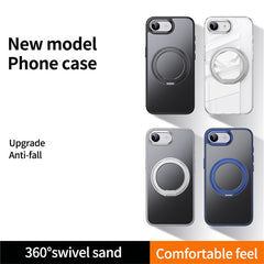 For iPhone 16e Case Rotating Kickstand PC + TPU Skin-Feel Phone Cove - TechGearPal