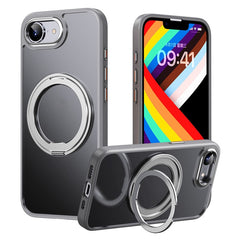 For iPhone 16e Case Rotating Kickstand PC + TPU Skin-Feel Phone Cove - TechGearPal