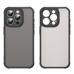 For iPhone 15 Pro Max Case Drop Proof Airbags Frosted Translucent PC + TPU Phone Back Cover - TechGearPal
