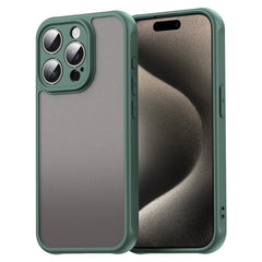 For iPhone 15 Pro Max Case Drop Proof Airbags Frosted Translucent PC + TPU Phone Back Cover - TechGearPal
