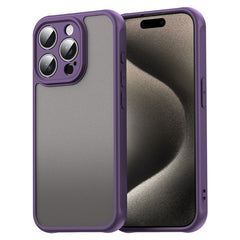 For iPhone 15 Pro Max Case Drop Proof Airbags Frosted Translucent PC + TPU Phone Back Cover - TechGearPal