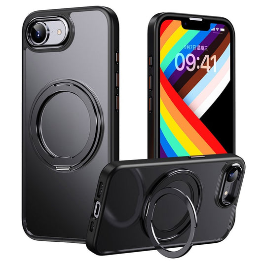 For iPhone 16e Case Compatible with MagSafe TPU + Acrylic + Kickstand Matte Phone Cove