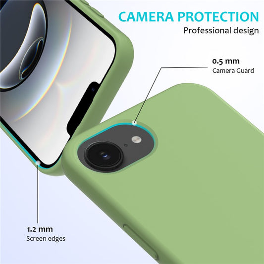 For iPhone 16e Case Drop Proof Liquid Silicone Soft Lining Back Phone Cover - TechGearPal