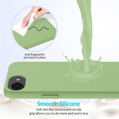For iPhone 16e Case Drop Proof Liquid Silicone Soft Lining Back Phone Cover - TechGearPal