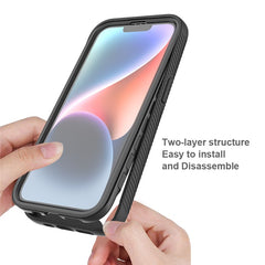 For iPhone 16e Case PC + TPU Phone Clear Back Cover with PET Screen Film - TechGearPal