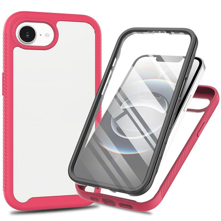 For iPhone 16e Case PC + TPU Phone Clear Back Cover with PET Screen Film - TechGearPal