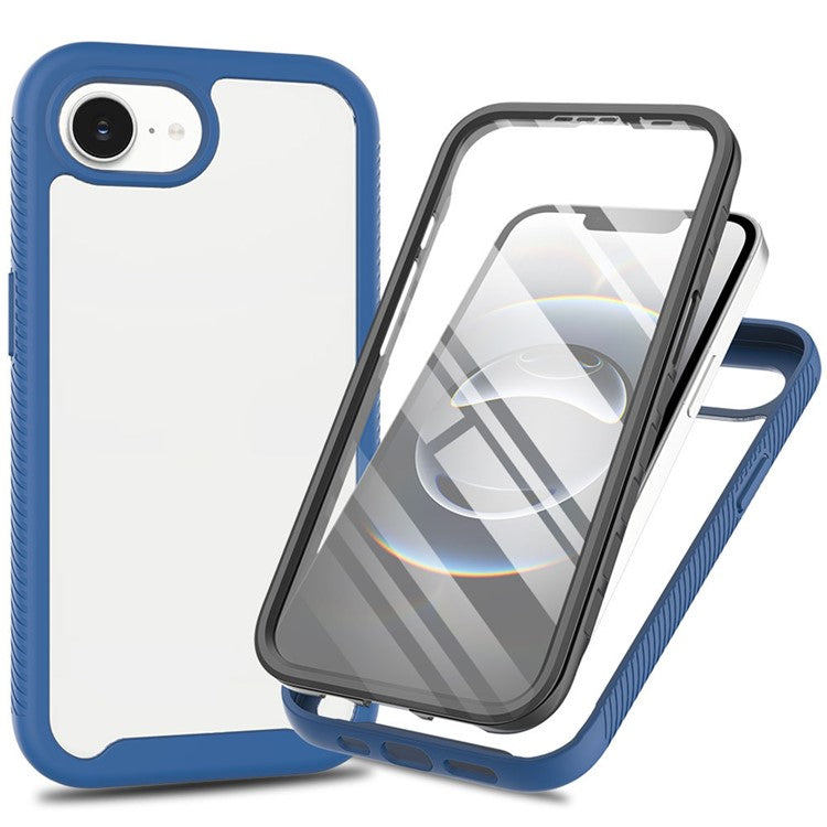 For iPhone 16e Case PC + TPU Phone Clear Back Cover with PET Screen Film - TechGearPal