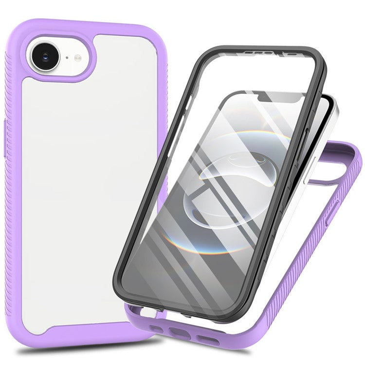 For iPhone 16e Case PC + TPU Phone Clear Back Cover with PET Screen Film - TechGearPal