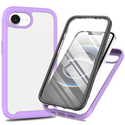 For iPhone 16e Case PC + TPU Phone Clear Back Cover with PET Screen Film - TechGearPal