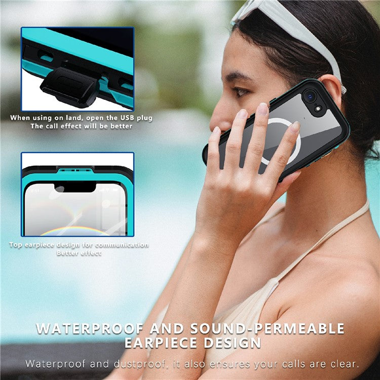 REDPEPPER Dot+ Series For iPhone 16e Phone Case Compatible with MagSafe IP68 Waterproof Clear Phone Cover - TechGearPal