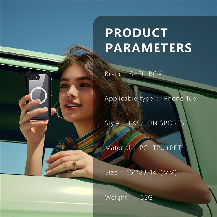 REDPEPPER Dot+ Series For iPhone 16e Phone Case Compatible with MagSafe IP68 Waterproof Clear Phone Cover - TechGearPal