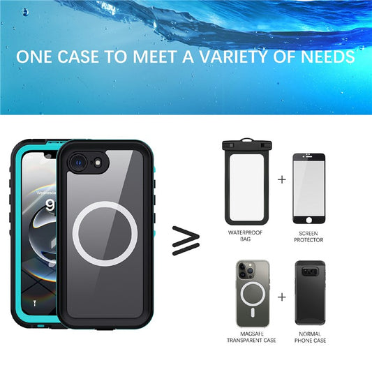 REDPEPPER Dot+ Series For iPhone 16e Phone Case Compatible with MagSafe IP68 Waterproof Clear Phone Cover - TechGearPal