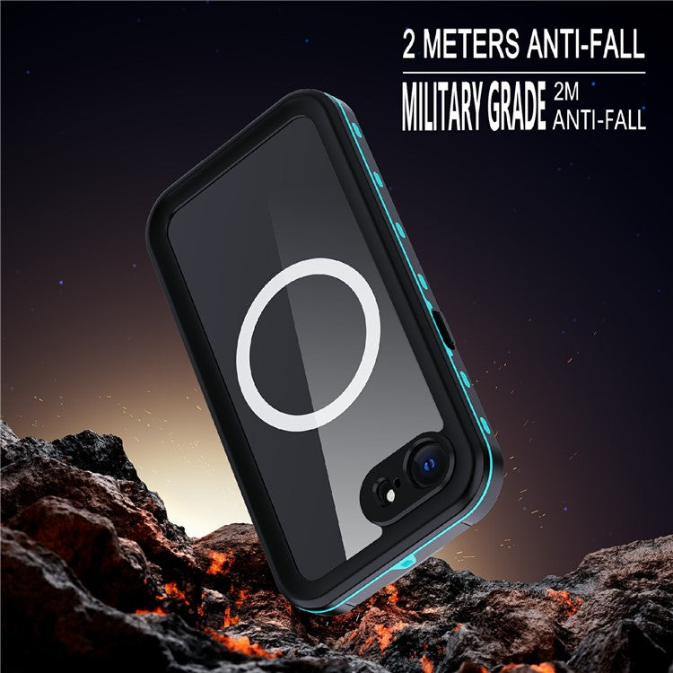 REDPEPPER Dot+ Series For iPhone 16e Phone Case Compatible with MagSafe IP68 Waterproof Clear Phone Cover - TechGearPal