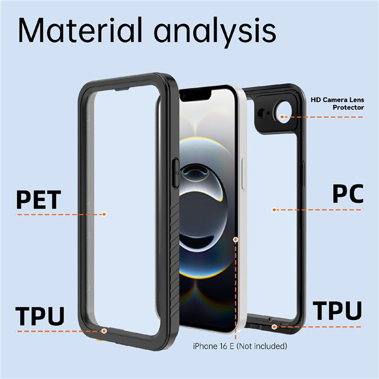 REDPEPPER FS  /  FM Series For iPhone 16e Waterproof Case IP68 Shockproof Phone Cover - TechGearPal