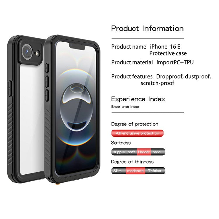 REDPEPPER FS  /  FM Series For iPhone 16e Waterproof Case IP68 Shockproof Phone Cover - TechGearPal