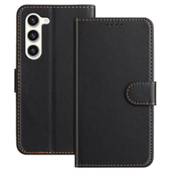 For Samsung Galaxy S23 Leather Case Wallet Stand Solid Color Anti Drop Phone Cover