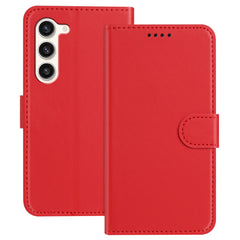 For Samsung Galaxy S23 Leather Case Wallet Stand Solid Color Anti Drop Phone Cover