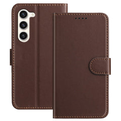 For Samsung Galaxy S23 Leather Case Wallet Stand Solid Color Anti Drop Phone Cover