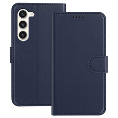 For Samsung Galaxy S23 Leather Case Wallet Stand Solid Color Anti Drop Phone Cover