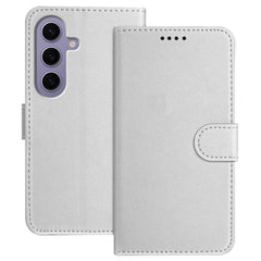 Für Samsung Galaxy S24 Ledertasche Brieftasche Stand Einfarbig Anti Drop Telefonabdeckung 