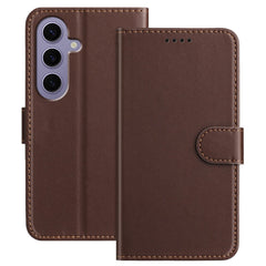 Für Samsung Galaxy S24 Ledertasche Brieftasche Stand Einfarbig Anti Drop Telefonabdeckung 