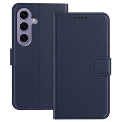 Für Samsung Galaxy S24 Ledertasche Brieftasche Stand Einfarbig Anti Drop Telefonabdeckung 