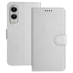 For Samsung Galaxy S25 Edge Leather Case Wallet Stand Solid Color Anti Drop Phone Cover