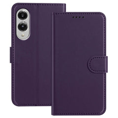 For Samsung Galaxy S25 Edge Leather Case Wallet Stand Solid Color Anti Drop Phone Cover