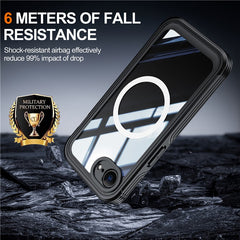 For iPhone 16e Compatible with MagSafe Case PC+TPU Phone Cover with Tempered Glass Screen Fil - TechGearPal