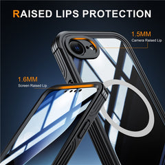 For iPhone 16e Compatible with MagSafe Case PC+TPU Phone Cover with Tempered Glass Screen Fil - TechGearPal