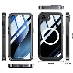 For iPhone 16e Compatible with MagSafe Case PC+TPU Phone Cover with Tempered Glass Screen Fil - TechGearPal