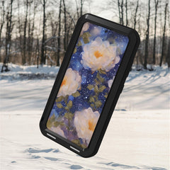 Coque Love Mei pour Samsung Galaxy S25, protection d'écran en verre trempé, métal et silicone 