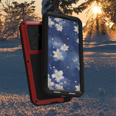 LOVE MEI For Samsung Galaxy S25 Ultra Case Tempered Glass Screen Protector Metal + Silicone Phone Cover