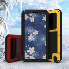 LOVE MEI For Samsung Galaxy S25 Ultra Case Tempered Glass Screen Protector Metal + Silicone Phone Cover