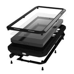 LOVE MEI For Samsung Galaxy S25 Ultra Case Tempered Glass Screen Protector Metal + Silicone Phone Cover