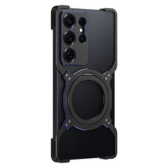 For Samsung Galaxy S25 Ultra Case Kickstand Metal Bumper Magnetic Phone Cover