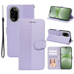 For Huawei nova 13 Pro 5G Case Anti Scratch Splicing Imprinted Rhombus Leather Phone Cover