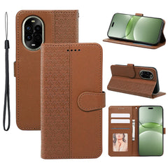 For Huawei nova 13 Pro 5G Case Anti Scratch Splicing Imprinted Rhombus Leather Phone Cover