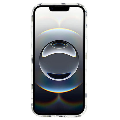 For iPhone 16 Pro Magnetic Case Clear Anti-Yellowing PC + TPU Phone Back Cover Leopard Print Desig